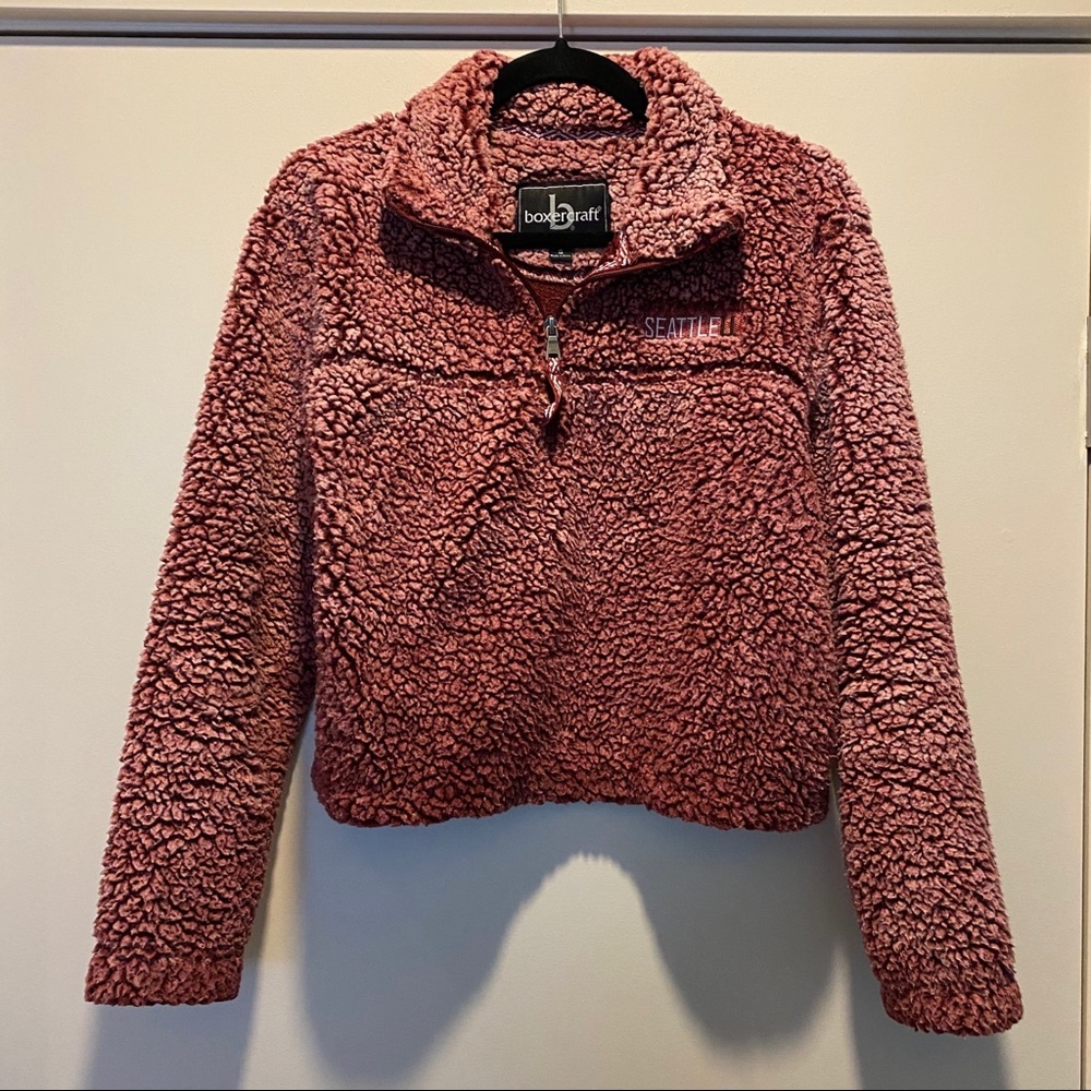 Seattle University crop fleece size S red